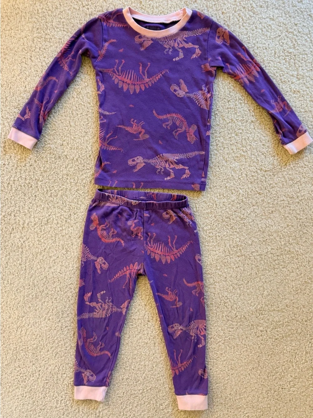 Burt’s Bees Baby 3T Girls Dinosaur Pajama Set